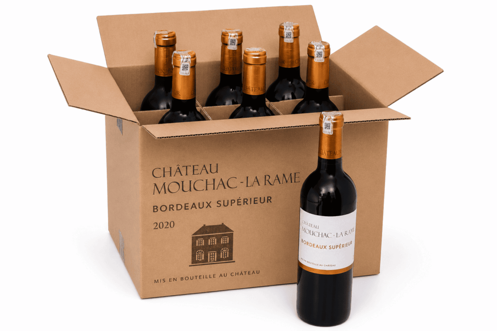 carton de 6 bouteilles de vins rouges bordeaux supérieur