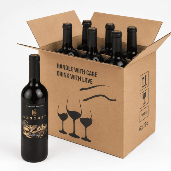 carton de 6 bouteilles de vin rouge Gasquet pour les petits budgets