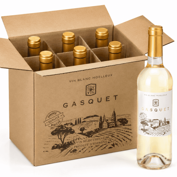 carton de 6 bouteilles gasquet blanc moelleux