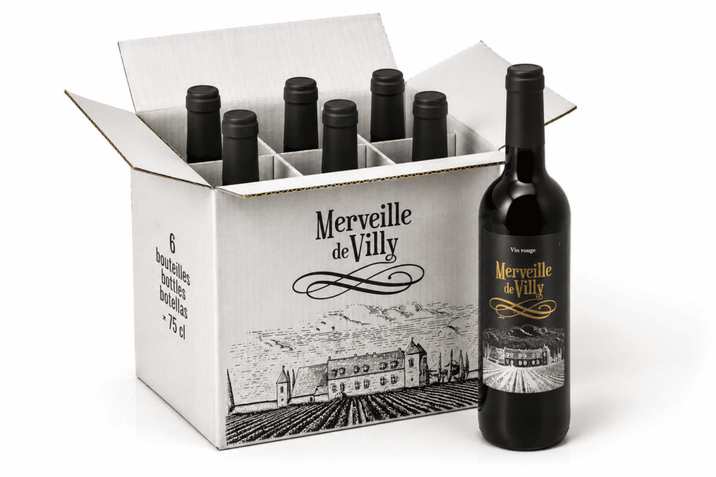 vin rouge en carton